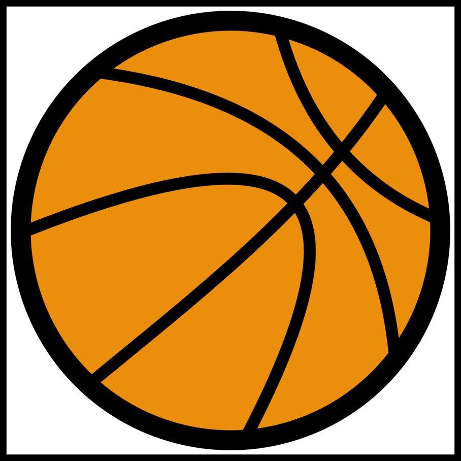 Shocking Basketball Clipart Black And White Craft Of - Orange Basketball Throw Blanket (908x908)