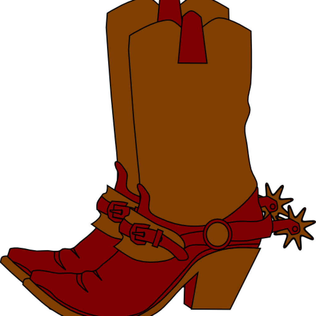 Cowboy Boots Clipart Free Cute Cowboy Boots Clipart - Botas Vaqueras Dibujo Png (1024x1024)