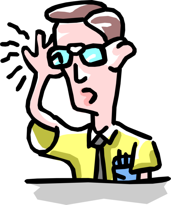 Geek Vector - Mann Mit Brille Clipart (585x700)