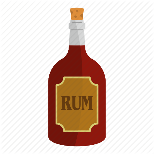 Clipart Black And White Download Alcohol Vector Rum - Bottle Of Rum Png (512x512)