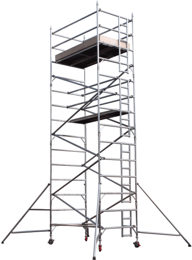 Leader Pro Double Width Industrial Scaffold Tower - Scaffolding Tower Png (400x550)