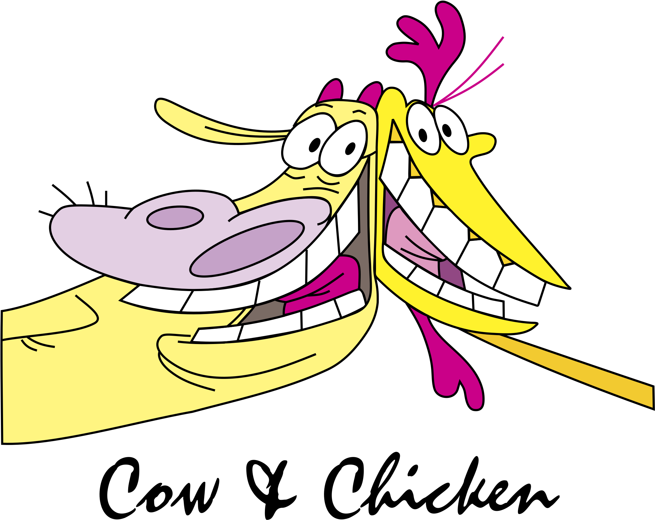 Graphic Library Cow Logo Png Transparent Svg Vector - Cow And Chicken (2400x2400)