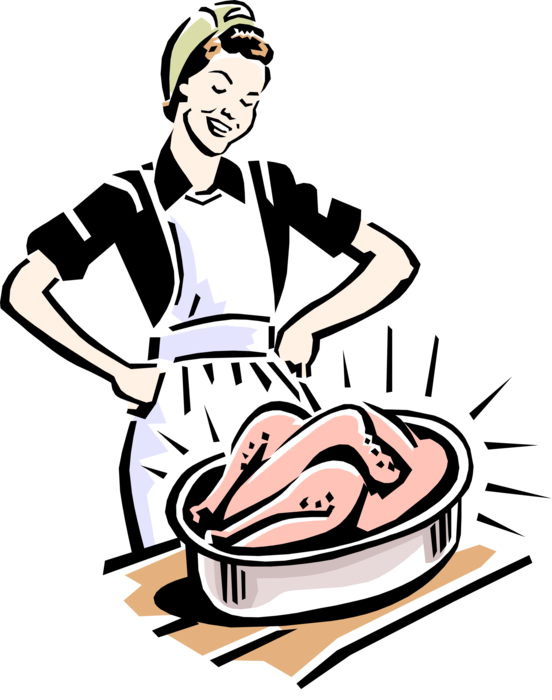 Vector Illustration Of 1950's Vintage Style Mother - Vector Illustration Of 1950's Vintage Style Mother (552x700)