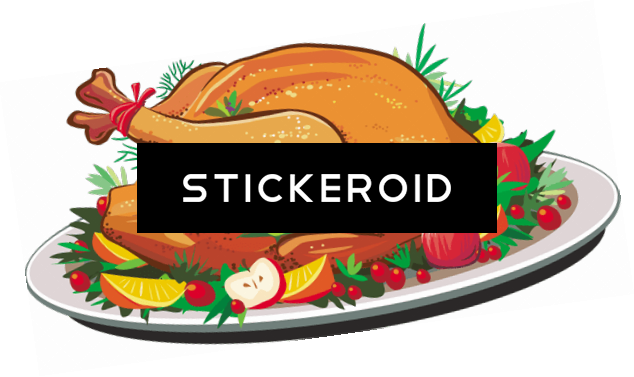 Thanksgiving Roasted Turkey - Thanksgiving Turkey Dinner Clipart (634x377)