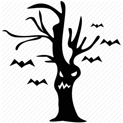 Horror Tree Vector Png Clipart Clip Art - Horror Tree Vector Png (512x512)