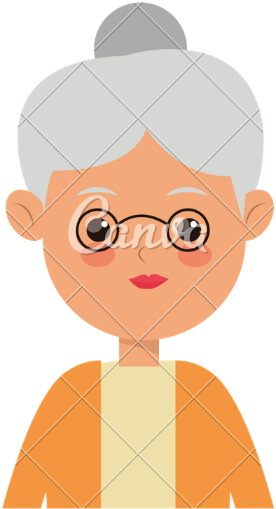 Elder Woman Icon - Icono Anciana (693x800)