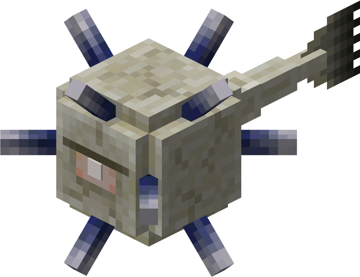 Elder Guardian Official Wiki Transparent Background - Minecraft Guardian (1200x983)