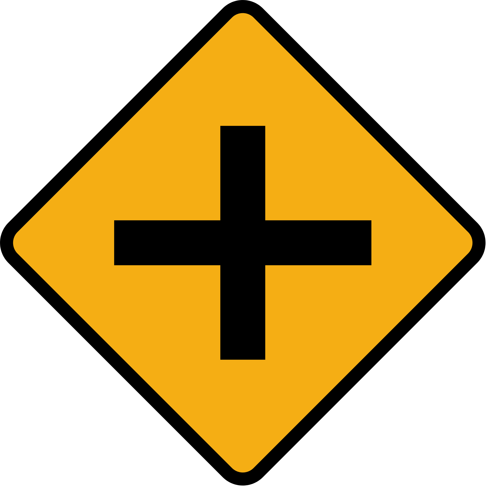 File Diamond Road Sign Junction Crossroads Svg Wikimedia - Crossroads Sign (2000x2000)