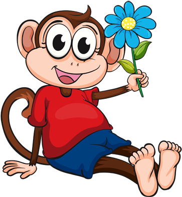 69 - Cartoon Monkey Pic Funny (400x410)