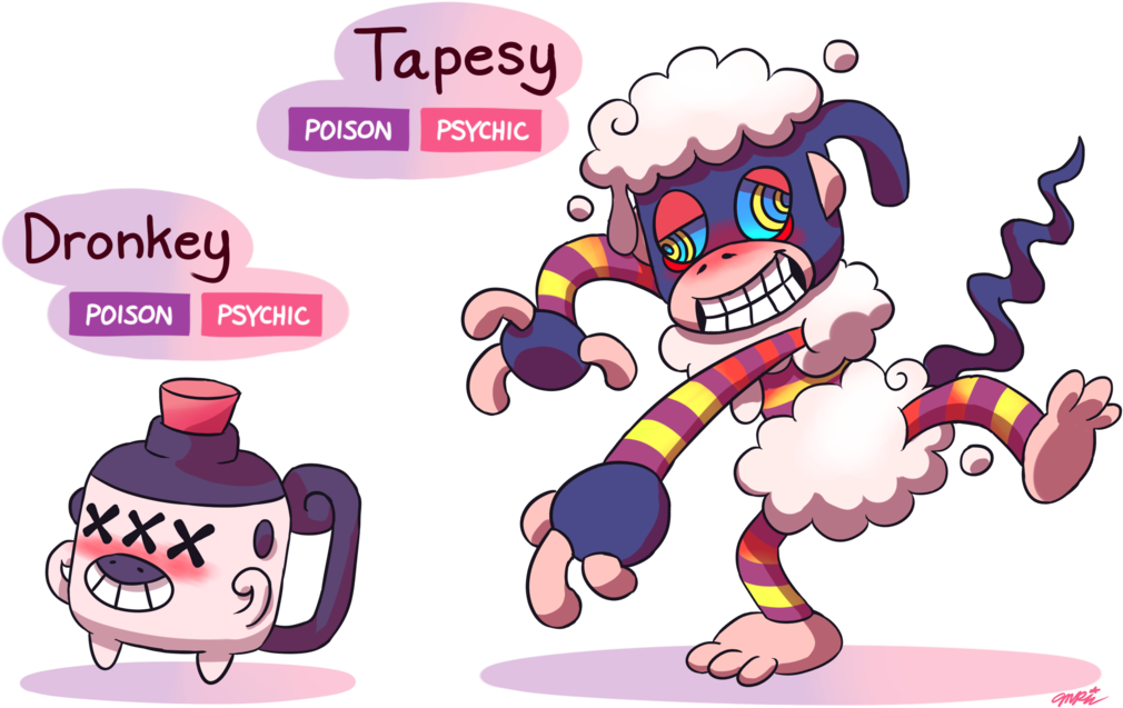 Fakemon Dronkey Tapesy By Master Rainbow On - Fakemon Tapesy (1024x648)