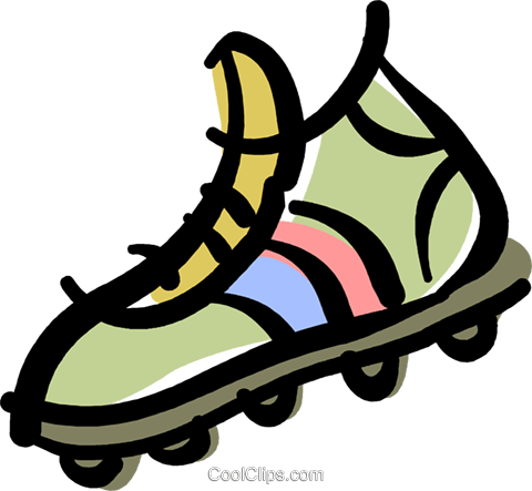 Cleat/shoe Royalty Free Vector Clip Art Illustration - Orange Crush Soccer (480x443)