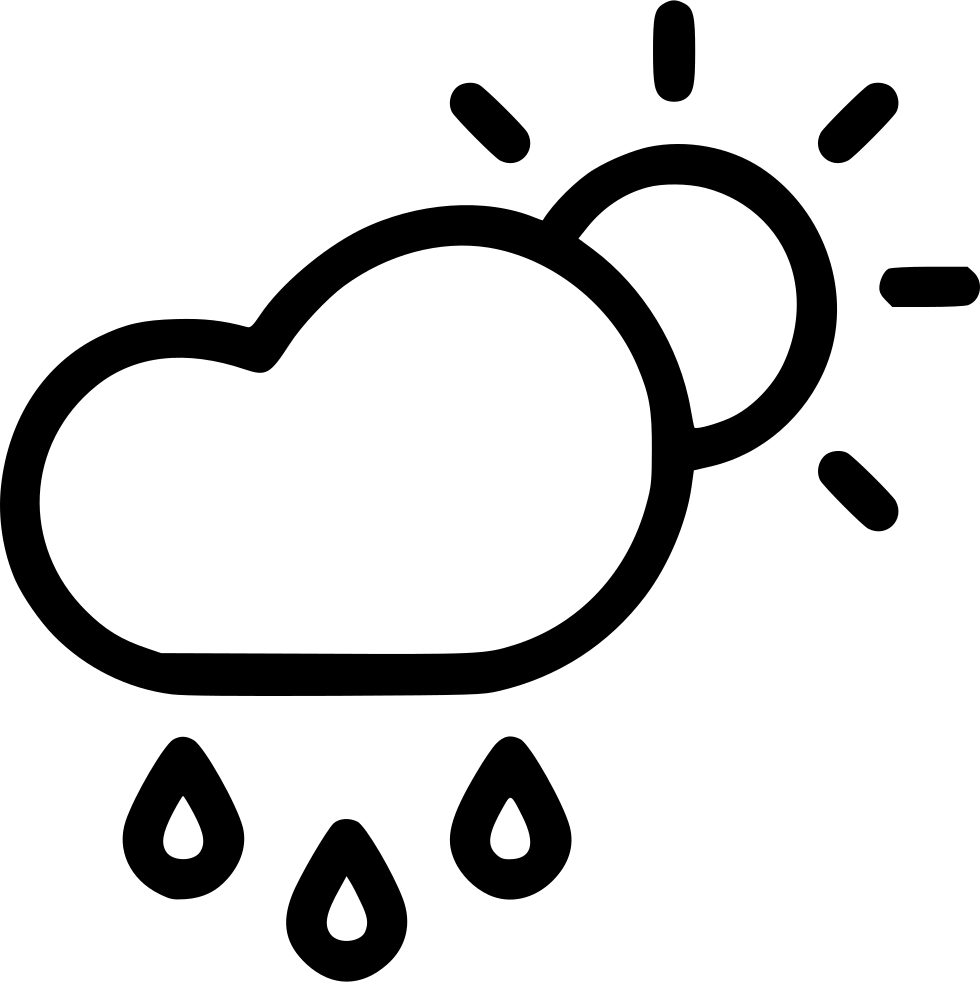 Drizzle Cloud Day Daytime Sun Rainfall Comments - Waking Up Clipart Black And White (980x982)