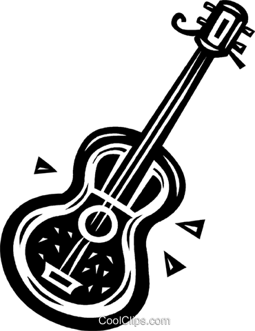 Acoustic Guitar Royalty Free Vector Clip Art Illustration - Rockabye Baby! (370x480)