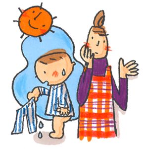 There Is No Problem During The Day, But Your Child - Cartoon (293x300)