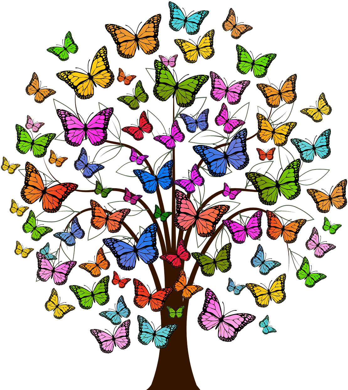 Creating A Meaning-full Workplace - Trees Of Butterflies Colorful (1920x1280)