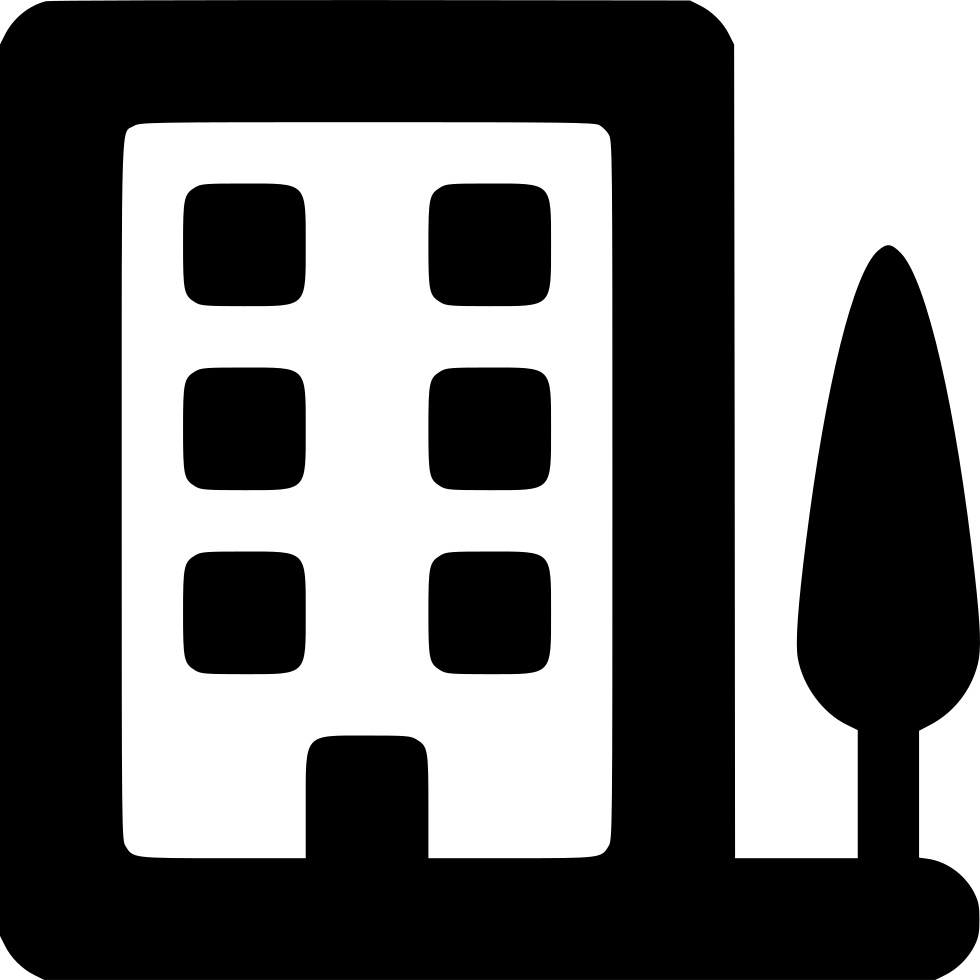 Company Building Office Workplace Tree Comments - Icon (980x980)