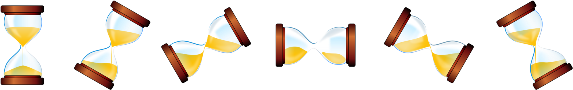 Hourglass Animated Film Cartoon Computer Animation - Sand Clock Animation Png (2040x340)