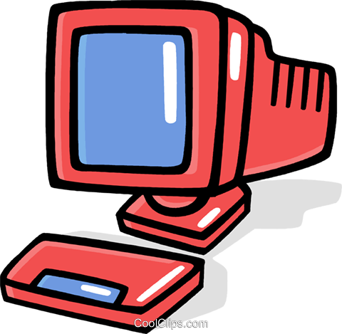 Computer Work Station Royalty Free Vector Clip Art - Computer Work Station Royalty Free Vector Clip Art (480x469)