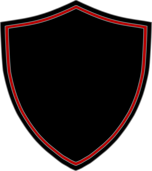 Shield Black/red Clip Art At Clker - Emblem (534x600)