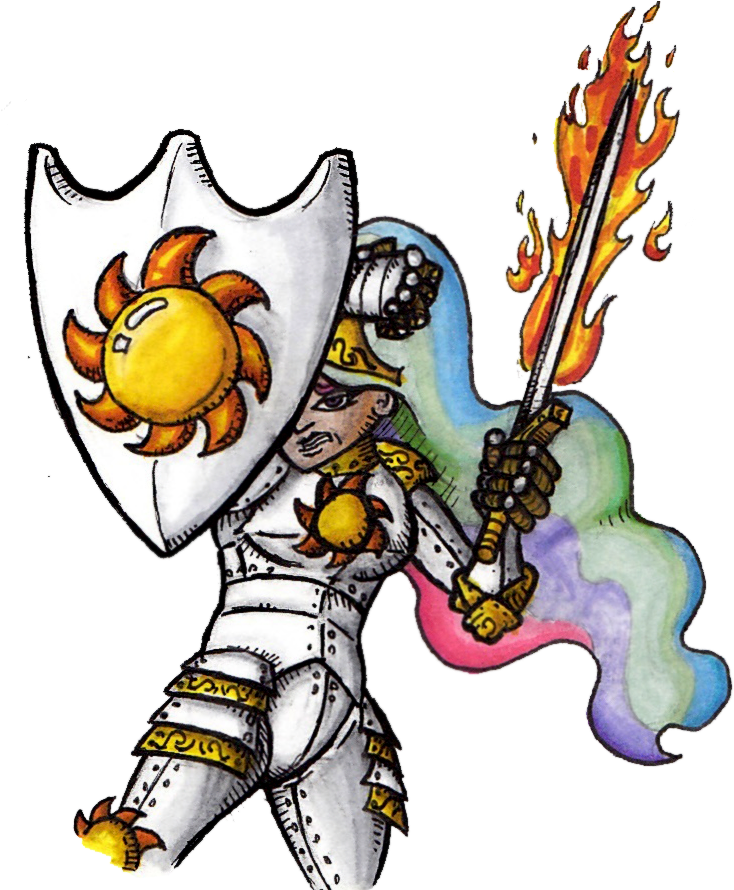 Pm, Fantasy Class, Fire, Humanized, Knight, Princess - Cartoon (750x889)