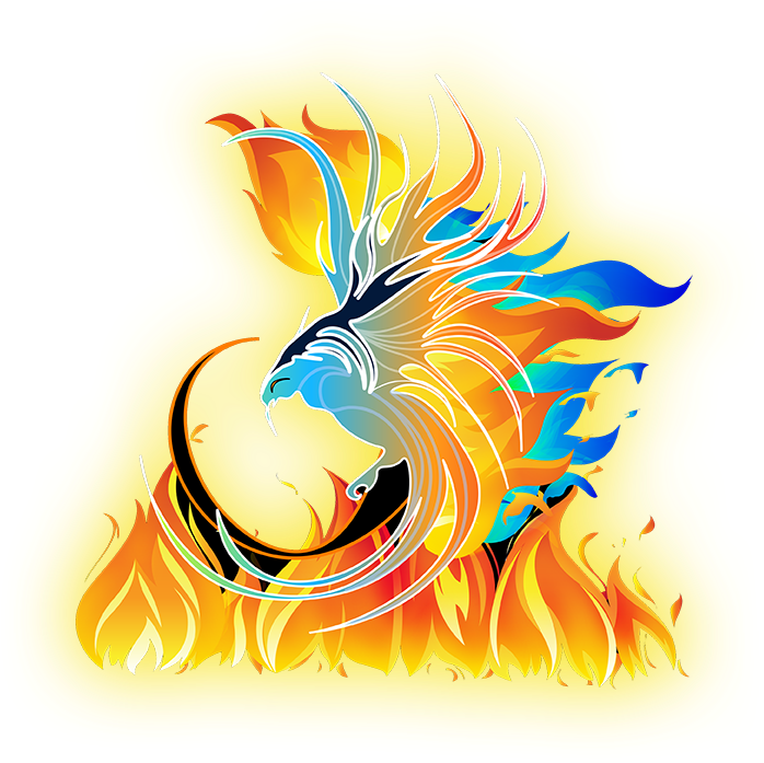 Get Personal Flaming Visualartzi - Flaming Phoenix Transparent (718x724)