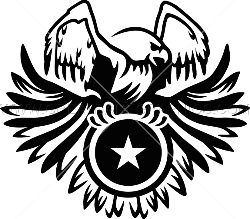 Flag Eagle Wings - Logo Elang Hitam Putih (825x723)