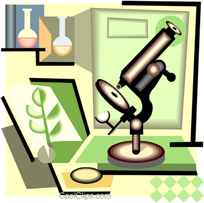 Science Laboratory With Microscope Royalty Free Vector - Practical Guide To Research Methods: A User-friendly (480x431)