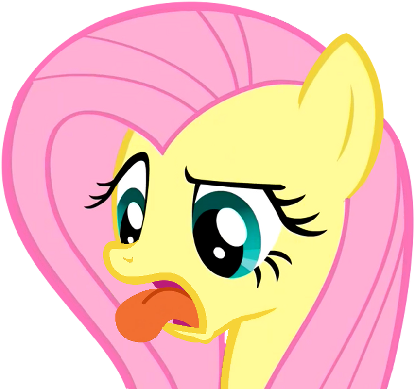Stick Your Tongue Out And Say Ahh By Kuren247 - My Little Pony Fluttershy Excited (887x901)