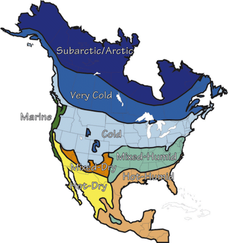 Simple Climate Map Of North America (450x480)