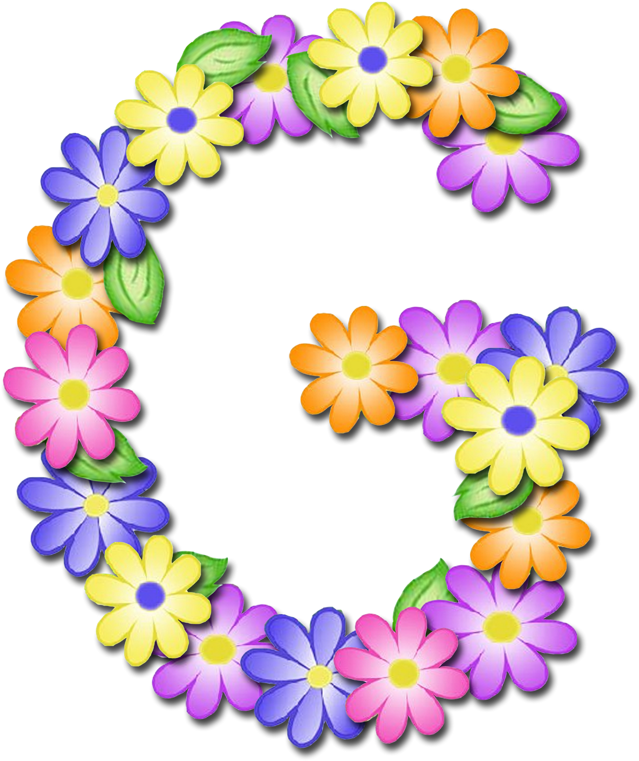 Pin By Guzel On Буква G - Flower Letter G Png (1600x1551)