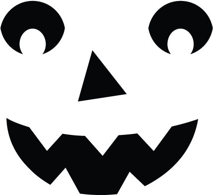 Jack O Lantern Template - Bear Smiling Evil (526x486)