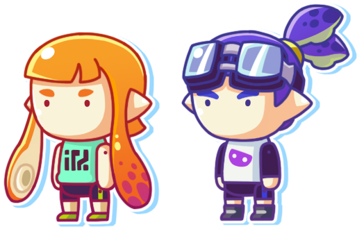 Splatoon Hair Png Clip Art Free - Splatoon Cartoon (532x340)