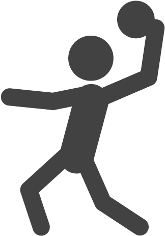 Graphic Black And White Crossfire Arena Howtododgeball - Dodgeball (400x512)