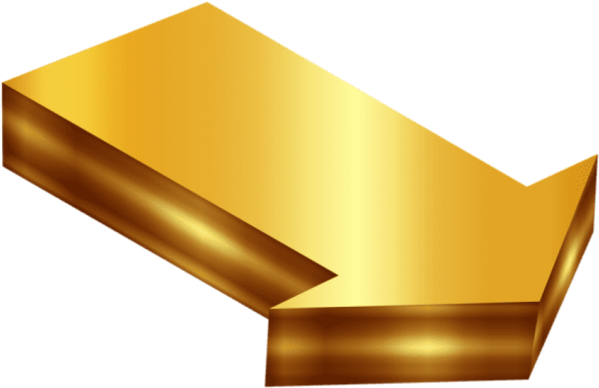 Arrow Gold Png - Portable Network Graphics (850x554)