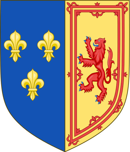 Royal Arms Of Mary, Queen Of Scots & France - Mary Queen Of Scots Heraldry (440x513)