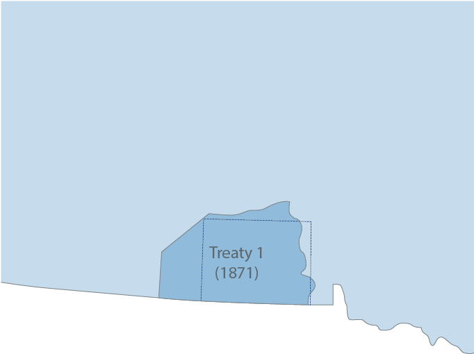Close Up View Of The Original Treaty 1 Territories, - Architecture (1153x1153)
