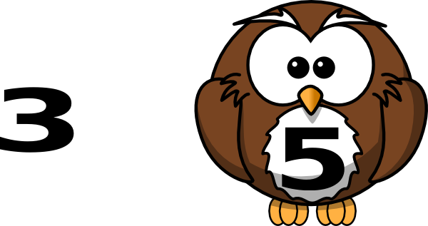 Number Owl Clip Art At Vector Clip Art Online Royalty - Cartoon Owl Shower Curtain (600x317)