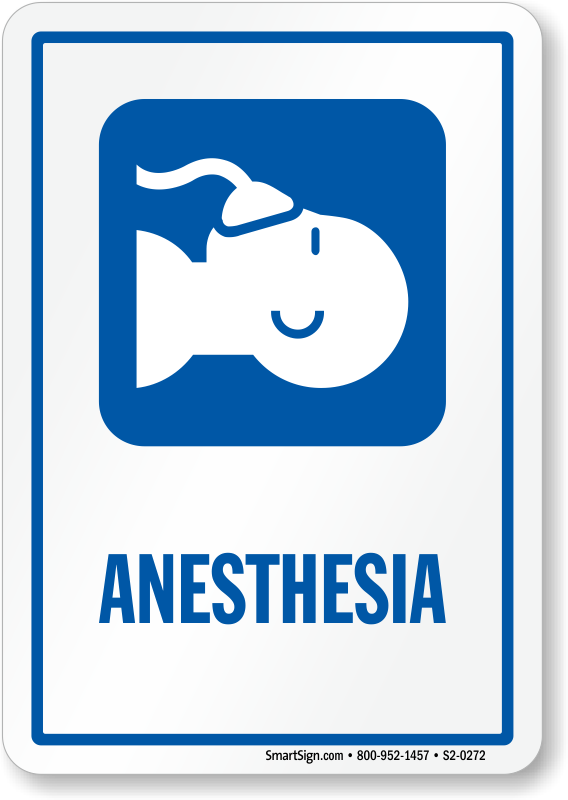 Anesthesia Sign Patient Receiving Anaesthetic Symbol - Information Sign (568x800)