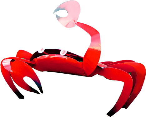 Clip Black And White Crabby S In Rogers Arkansas Seafood - Freshwater Crab (475x381)