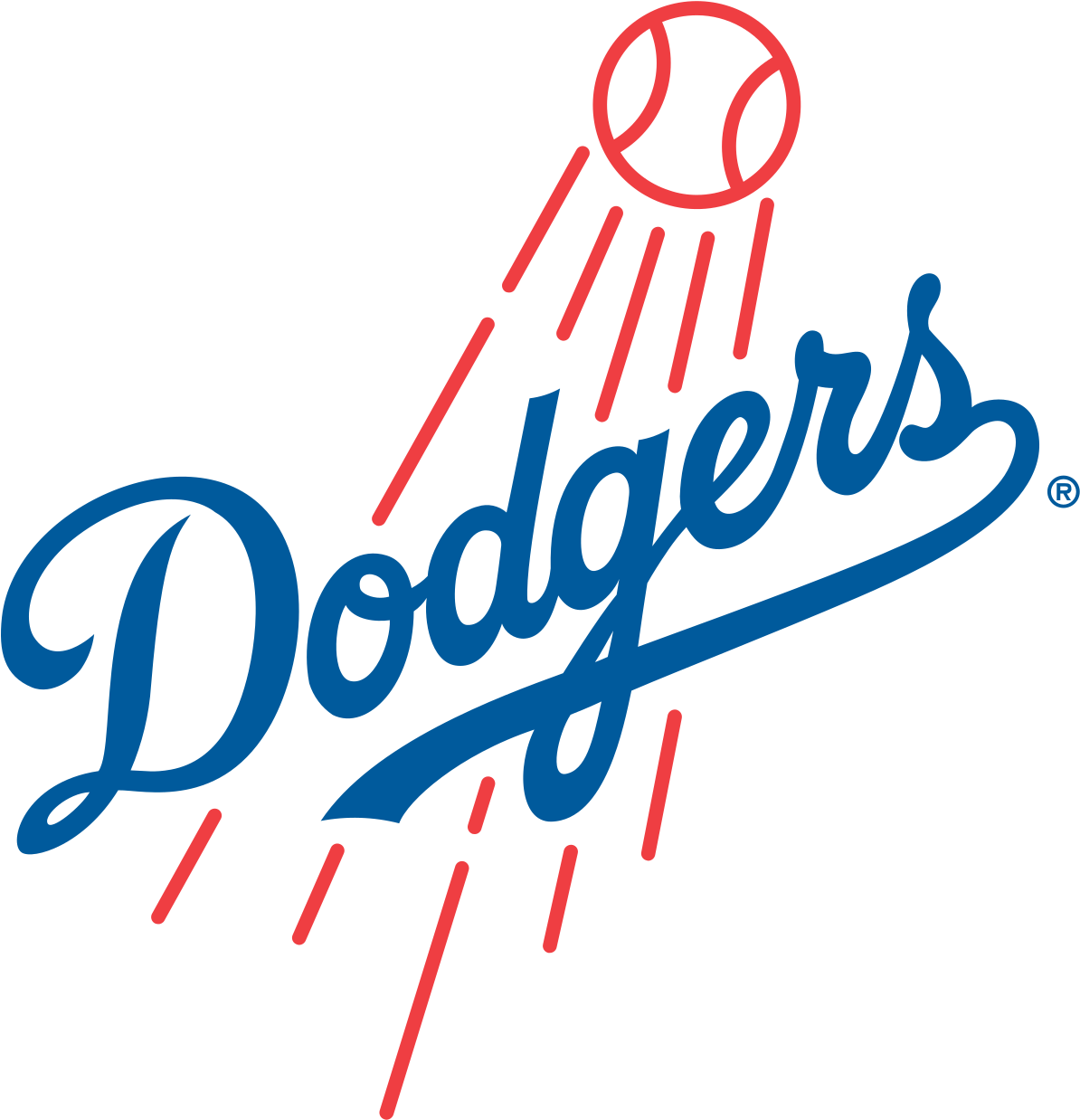 Graphic Black And White Go Team Pennant Clipart - Los Angeles Dodgers Logo Png (1200x1244)