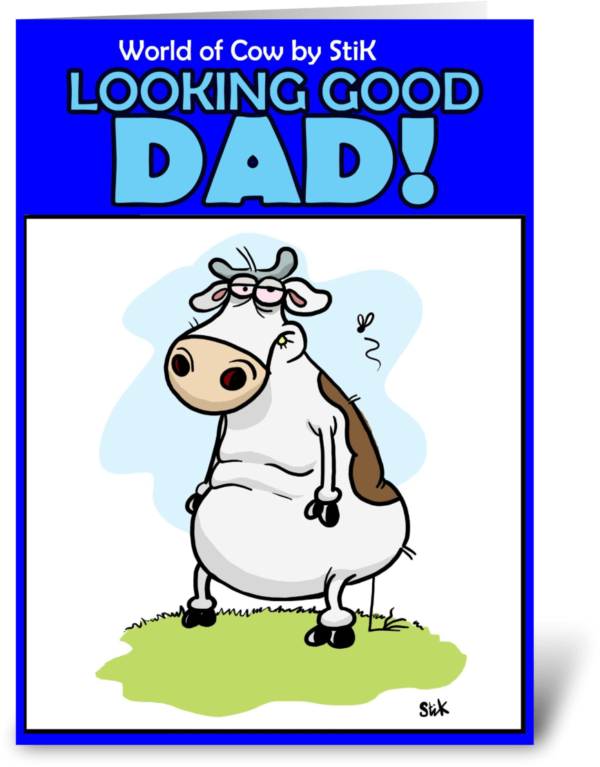 World Of Cow Father's/birthday Card Greeting Card - 40th Birthday Greeting Card (1050x1188)