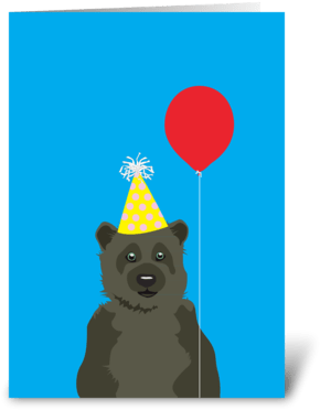 Birthday Bear Greeting Card - Assorted Premium Birthday Greeting Cards - Set Of 4 (350x396)