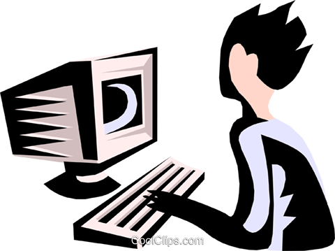 Person At Work Royalty Free Vector Clip Art Illustration - Illustration (480x359)