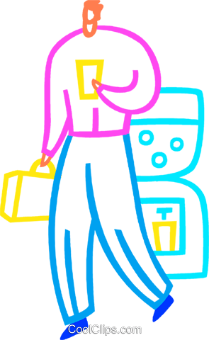 Man Getting Water At Work Royalty Free Vector Clip - Man Getting Water At Work Royalty Free Vector Clip (295x480)