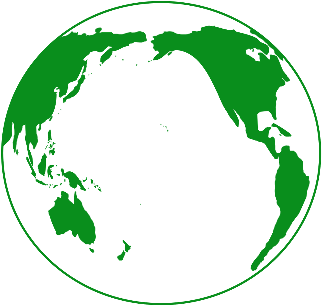 Earth Green Globe - Pacific Ocean Globe Png (1280x1280)
