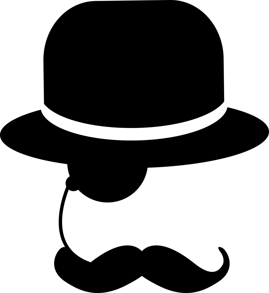 Hat Svg Banner Royalty Free Library - Sombrero Con Bigote Png (898x980)
