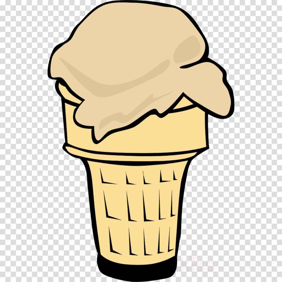Ice Cream Cone Clip Art 1 Scoop Clipart Ice Cream Cones - Cartoon Ice Cream Scoop (900x900)