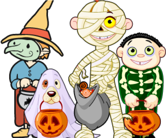 Trick Or Treat Clipart October - Halloween Party Costume Coloring Book (640x480)