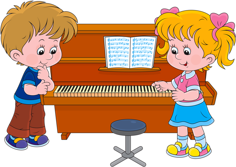 26 - Children Playing Piano Cartoon (800x575)