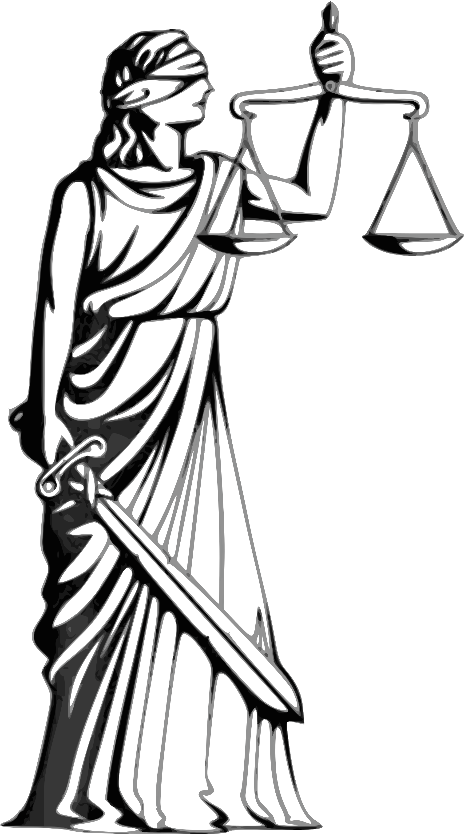 No "fairness Through Unawareness" - Lady Justice White Background (2000x3605)